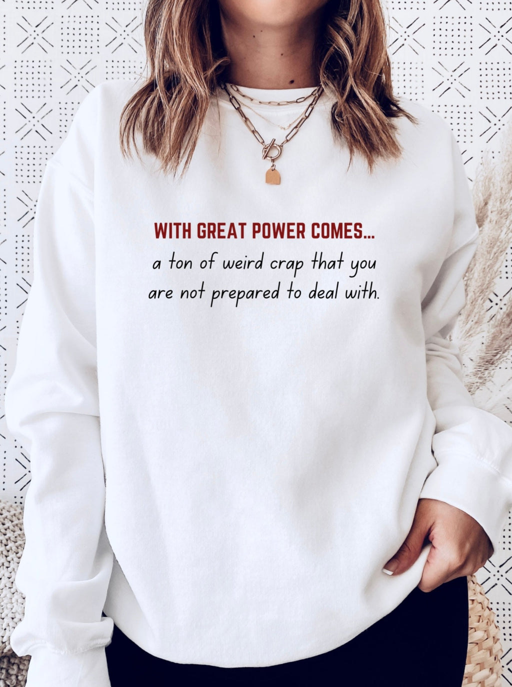 “With great power comes… a ton of weird crap that you are not prepared to deal with!” Marvel’s Agents of S.H.I.E.L.D. Daisy ‘Skye’ Johnson Spider-Man Crewneck Sweatshirt
