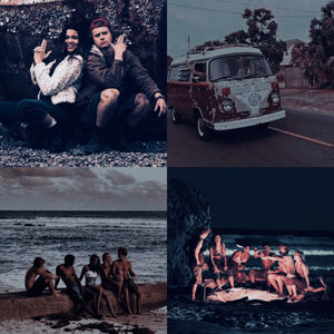 Outer Banks TV Show Aesthetic, Cast, Characters, Scenes, Pictures, Summer Vibes, Surf boards, Twinkie Van